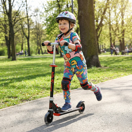 Hulajnoga Miejska Klasyczna Składana Regulowana Wysokość Koła LED 120 mm