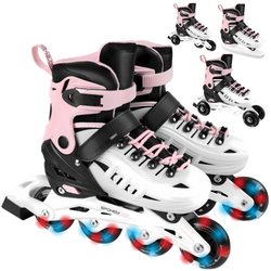 KIDO 4w1 Łyżworolki Łyżwy Rolki Wrotki Kółka LED Regulowane SPOKEY