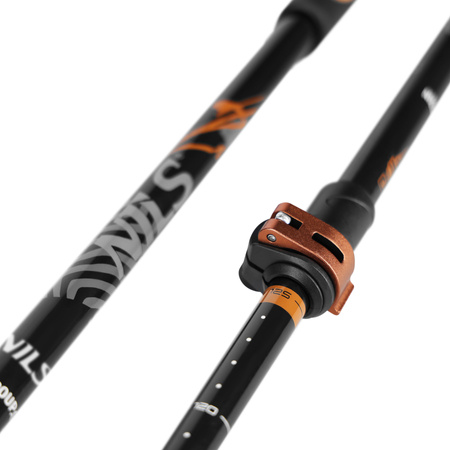 Kije Kijki Trekkingowe Turystyczne Do Chodzenia Nordic Walking Regulowane 93-125 cm NILS