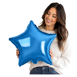 Balon Foliowy Dekoracyjny Ozdobny Gwiazda Na Urodziny Niebieska GODAN 19"