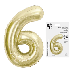 Balon Foliowy Na Urodziny Rocznicę Dekoracja Cyfra 6 85 cm Na Hel GODAN