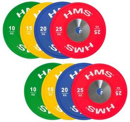 HMS Zestaw 8 Talerzy Olimpijskich Obciążeniowych Na Gryf Sztangę 140 kg