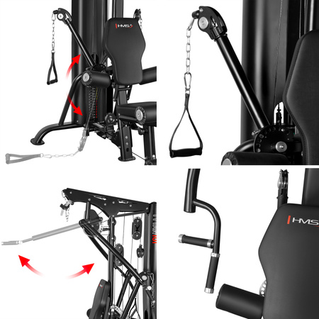 Atlas Do Ćwiczeń Domowa Siłownia Z Ławką Regulowane Ramiona + Stos HMS