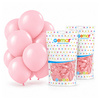 Balony Klasyczne Pastelowe Różowe Lateksowe Na Urodziny GEMAR 19" 50 szt.
