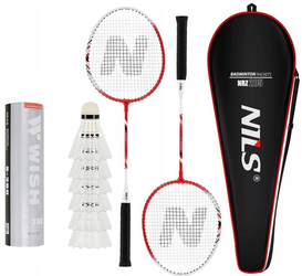 Zestaw 2 Rakiety + 6 Lotek Nylonowych Do Gry Rekreacyjnej W Badmintona