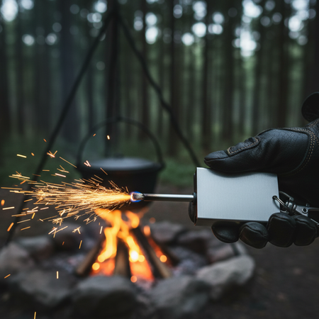 Krzesiwo Turystyczne Wojskowe Survival Brelok Amerykańskie Wieczna Zapałka