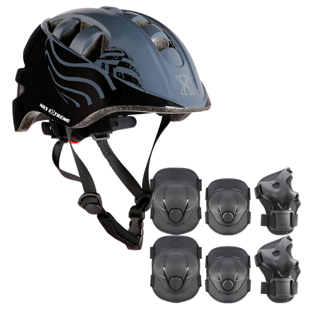 Kask Na Rolki Rower Hulajnogę Regulowany Dla Dzieci Orzeszek + Zestaw Ochraniaczy