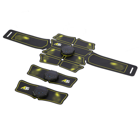 ABS Elektrostymulator Masażer Mięśni Brzucha Ramion + Wymienne Żelowe Naklejki Motylki 4 szt.