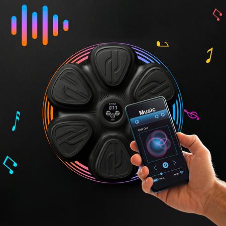 Elektroniczna Tarcza Bokserska Bluetooth Na Ścianę Z Głośnikiem + Rękawice