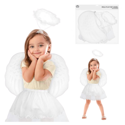 Strój Kostium Przebranie Aniołka Spódniczka Skrzydełka i Aureola Na Jasełka