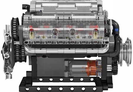 Klocki Konstrukcyjne Silnik Samochodowy V8 535 Elementów MOULD KING