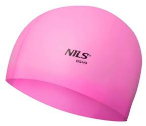 Czepek Pływacki Na Basen Silikonowy Do Pływania Kąpielowy Różowy NILS