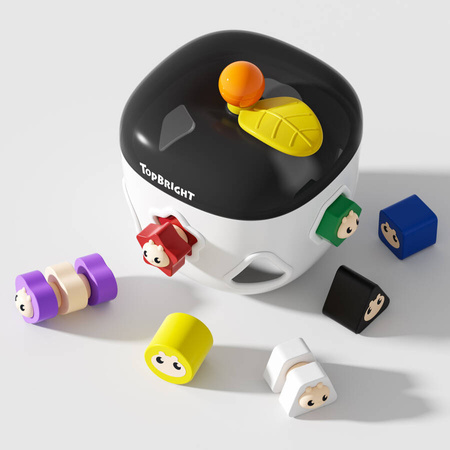 TOP BRIGHT Zabawka Układanka Edukacyjna Jabłko Sorter Kształtów 7 Klocków