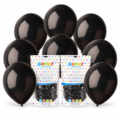 Balony Lateksowe Pastelowe Czarne Na Urodziny Ślub Wesele 13" 100 szt.