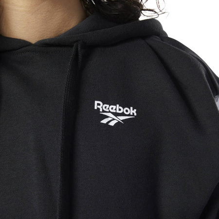 Bluza Z Kapturem Oversize Szeroki Rękaw Damska Bawełniana Czarna REEBOK