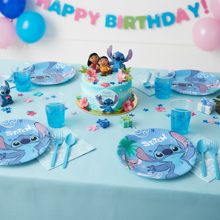 Talerzyki Papierowe Ozdobne Na Przyjęcie 23 cm Stitch & Angel 8 szt. PROCOS