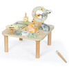 MAMABRUM Drewniany Stolik Edukacyjny 7w1 Muzyczny Z Cymbałkami I Gongiem Dzika Dżungla