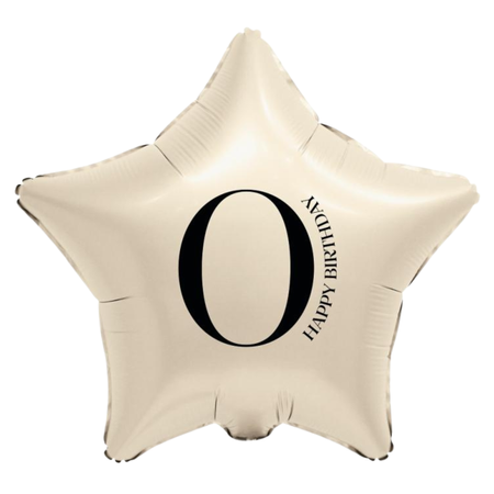 Balony Foliowe Na 70 Urodziny Przyjęcie Imprezę Gwiazdy Kremowe GODAN 18"