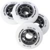 Kółka Do Łyżworolek Kauczukowe Zestaw 4 szt. Białe Matowe 72 mm NILS