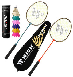 2 Rakiety W Pokrowcu ISODYNAMIC+ 6 Lotek Z Piór Zestaw Do Gry W Badmintona