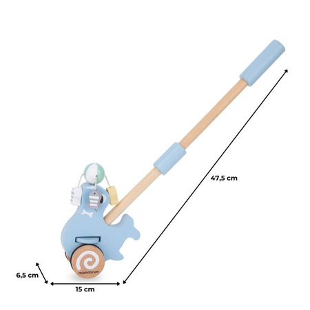 Drewniana Foka Z Kijem Do Pchania Pchacz Do Nauki Chodzenia Dla Dziecka
