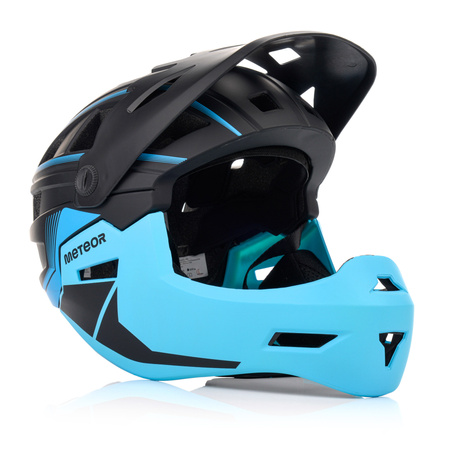 Kask Rowerowy Regulowany Na Hulajnogę Full Face Szczękowy Odpinany METEOR
