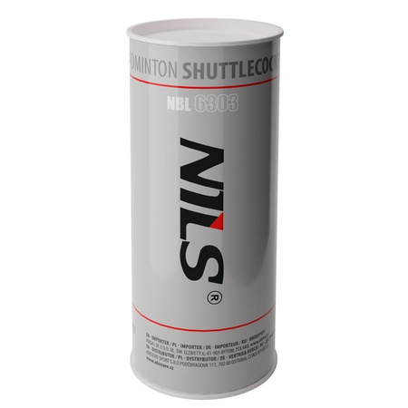 Lotki Do Gry W Badmintona Nylonowe Żółte NILS Komplet 3 szt.