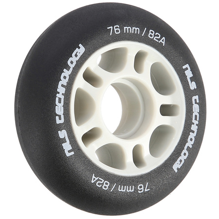 Kółka Do Łyżworolek Kauczukowe Zestaw 8 szt. Czarne Matowe 76 mm NILS