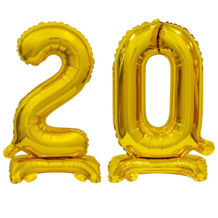 Balony Foliowe Na Urodziny Rocznice Jubileusze Cyfry 20 Stojące 38 cm 
