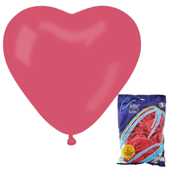 Balony Lateksowe Czerwone Serca Dekoracja Na Walentynki 10" - 50 szt.