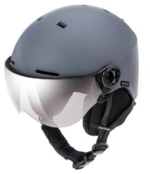 Kask Zimowy Narciarski Snowboardowy Szary Z Szybką AIR FLOW METEOR