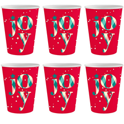 Kubeczki Świąteczne Papierowe Na Boże Narodzenie Święta 250 ml - 6 szt.