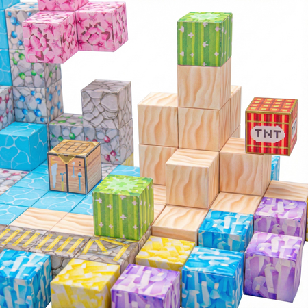 Klocki Magnetyczne Konstrukcyjne Zestaw 112 Elementów Edukacyjne Dla Dzieci