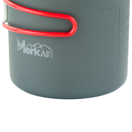 MERKAN Menażka Turystyczna Harcerska Wojskowa Garnek Z Przykrywką + Sztućce
