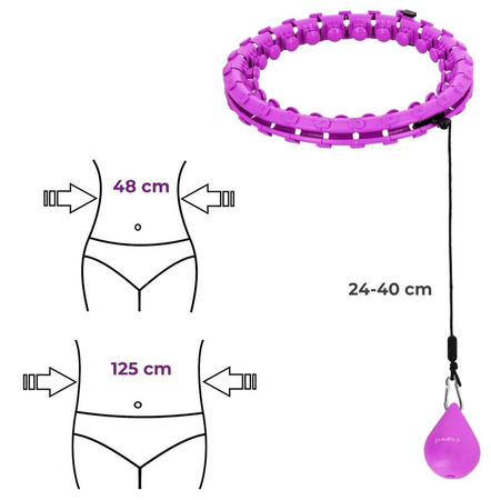 HMS Hula Hop Odchudzające Z Wypustkami i Obciążnikiem Plus Size