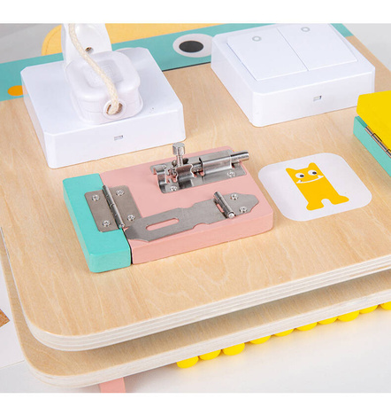 Drewniana Tablica Manipulacyjna Sensoryczna Montessori Dla Dzieci 2w1