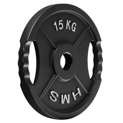 Talerz Olimpijski Obciążenie Na Gryf Sztangę Do Ćwiczeń Treningu HMS 15 kg