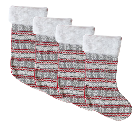 Skarpeta Świąteczna Na Prezenty Dekoracja Na Okno Kominek Pod Choinkę 4 szt