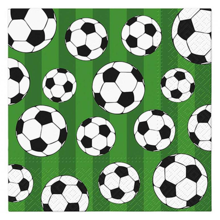 Zestaw 6x Talerzyki + 6x Kubeczki + 20x Serwetki Piłka Nożna + 5 Balonów