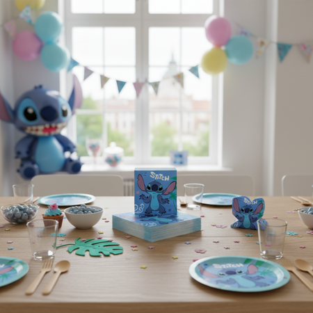 Serwetki Papierowe Ozdobne Na Przyjęcie 33x33 cm Stitch & Angel 20 szt.