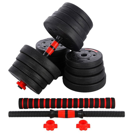 HMS Zestaw Sztangielki Hantle Regulowane 2x15 kg + Sztanga