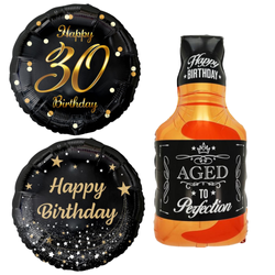 Balony Foliowe Na 30 Urodziny Imprezę Przyjęcie Happy Birthday Zestaw 3szt.