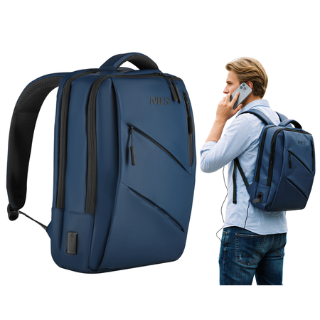 Plecak Miejski Turystyczny Trekkingowy Sportowy Z Miejscem Na Laptopa USB 15 L NILS