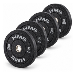 HMS Talerze Olimpijskie Na Gryf Gumowane Bumper 4x5 kg