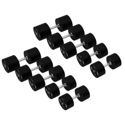 Zestaw Ciężarków Hantli Poliuretanowych Do Ćwiczeń Siłowych Treningu 2 x 40 - 50 kg HMS