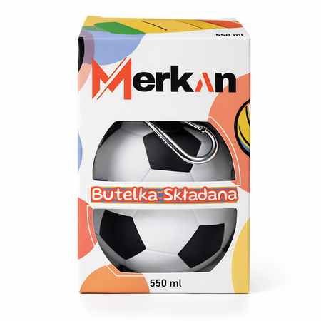MERKAN Butelka Sportowa Bidon Składany Piłka Z Ustnikiem