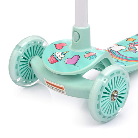 Hulajnoga Trójkołowa Dla Dzieci Balansowa Składana Świecące Kółka LED METEOR