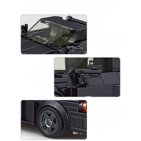 Klocki Konstrukcyjne Auto Samochód Wyścigowy 359 Elementów + Gablota MOULD KING