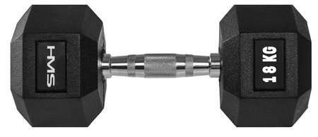 HMS Hantla Hantelka Ciężarek Gumowany HEX 18 kg