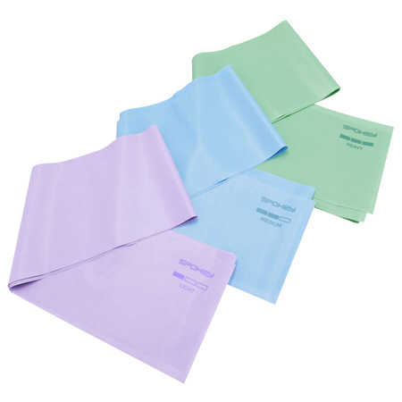 Gumy Taśmy Do Ćwiczeń Fitness Jogi Treningu Pilates Zestaw 3 szt. SPOKEY